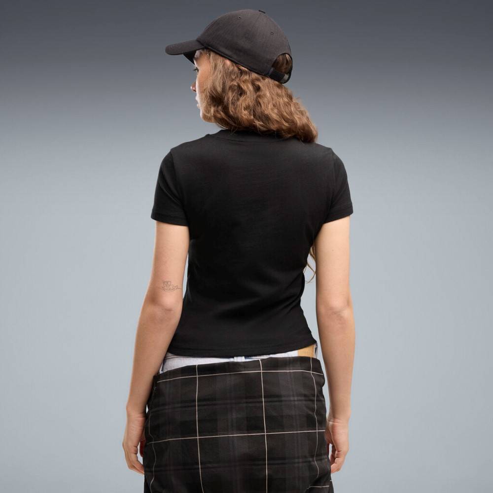 PUMA STREET GLAM SLIM SHORT GRAPHIC TEE