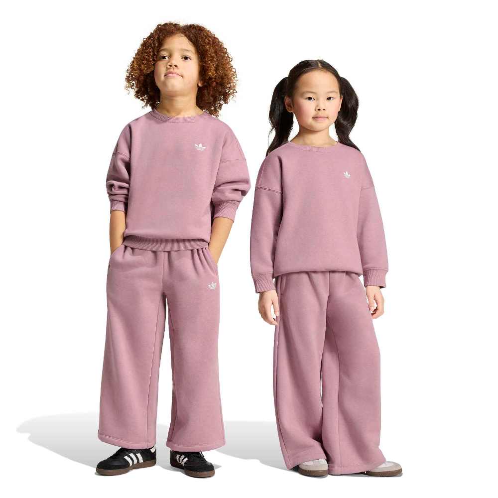 ADIDAS ORIGINALS LITTLE KIDS LOOSE CREW WIDE LEG PANTS SET
