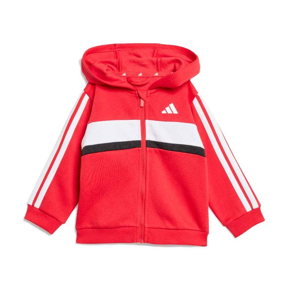 ADIDAS INFANT ESSENTIALS TIBERIO 3 STRIPES FLEECE TRACKUIT