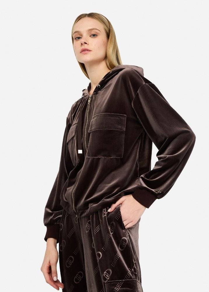 LIU JO CHENILLE HOODIE