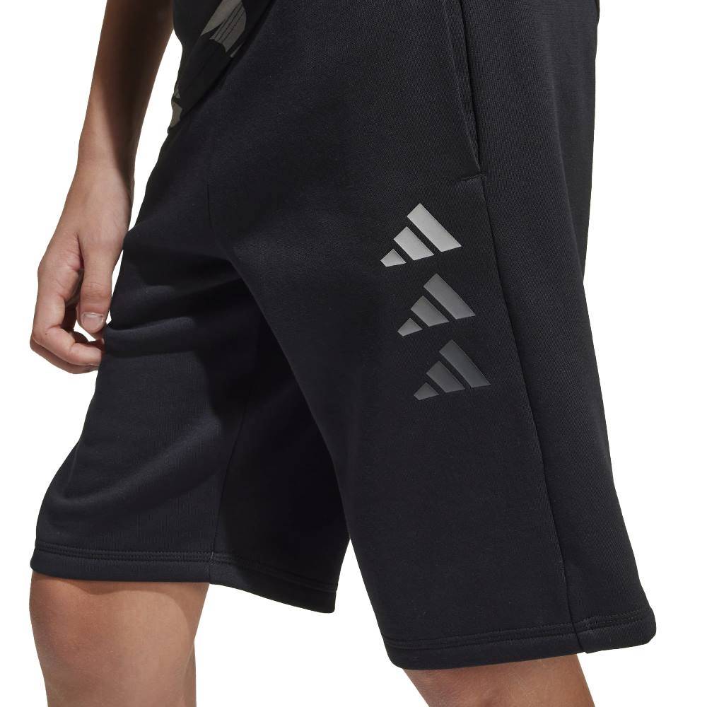 ADIDAS YOUTH SEASONAL ESSENTIALS LOGO CELEBRATION FLEECE SHORTS